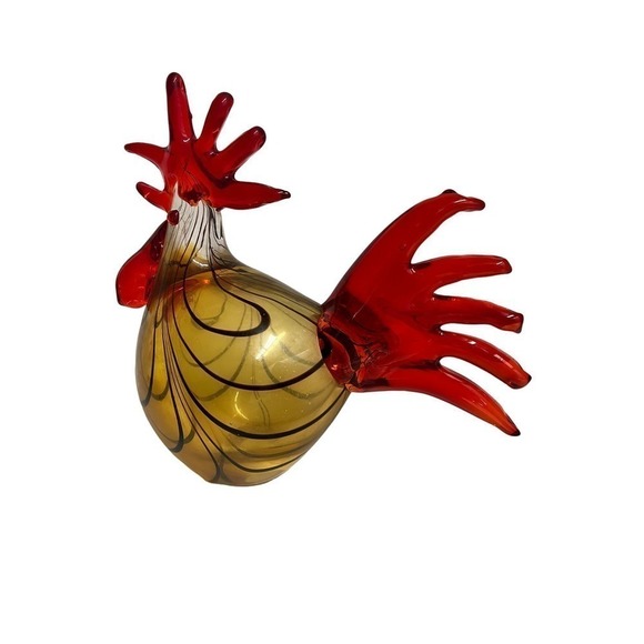 Murano art glass Rooster Sculpture - Picture 5 of 6